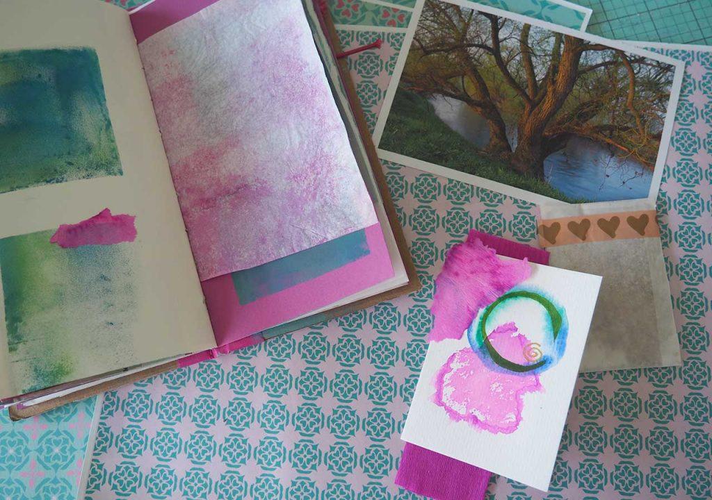Skizzenbuch Pink + Fläche nach ©muellerinart