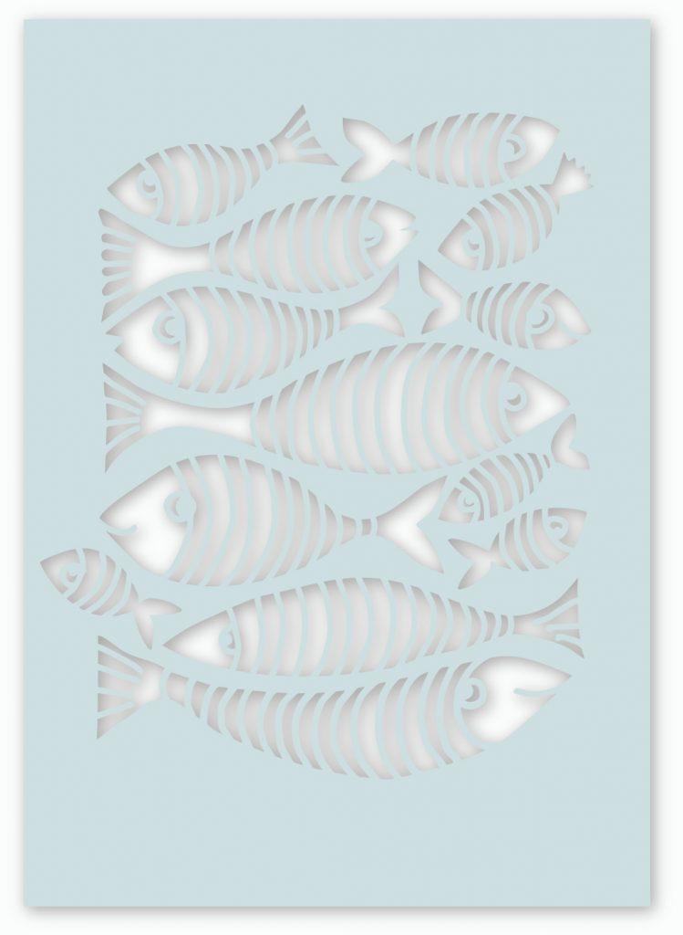 Ringelfisch-Schablone nach ©muellerinart