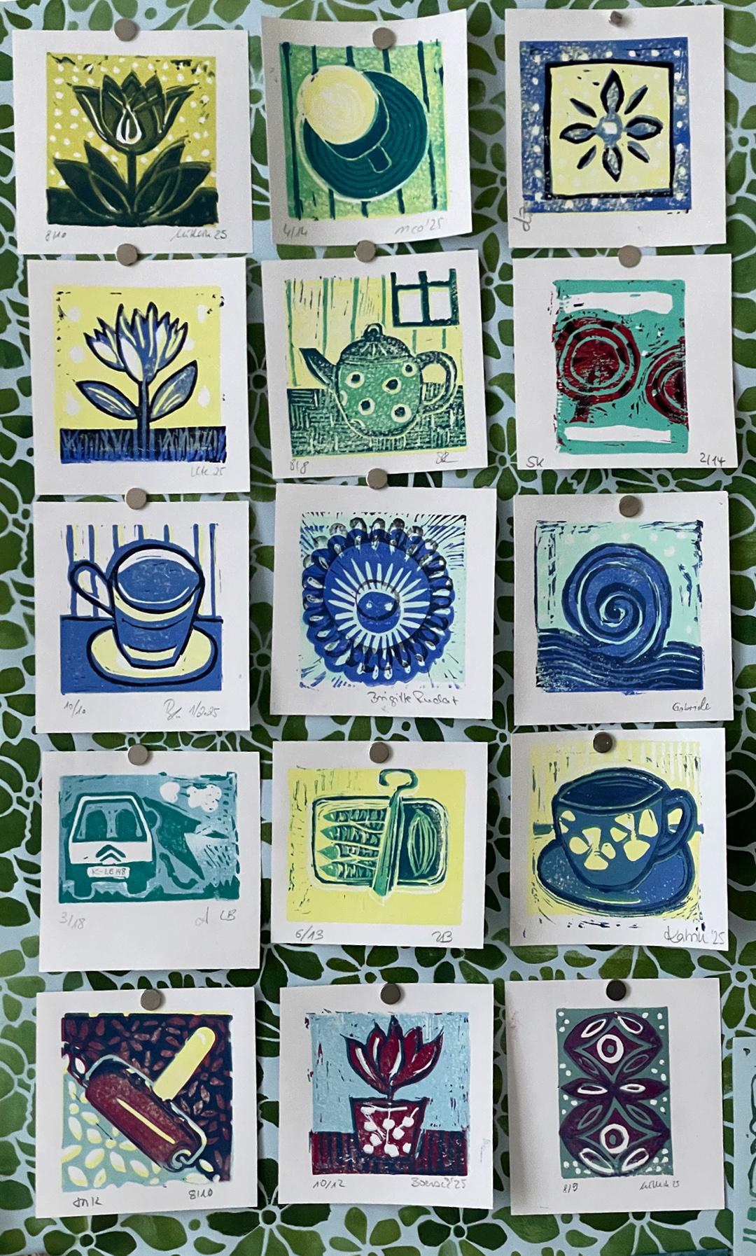Reduktionsdruck "verlorene Platte" 
entstanden im Workshop ©muellerinartstudio