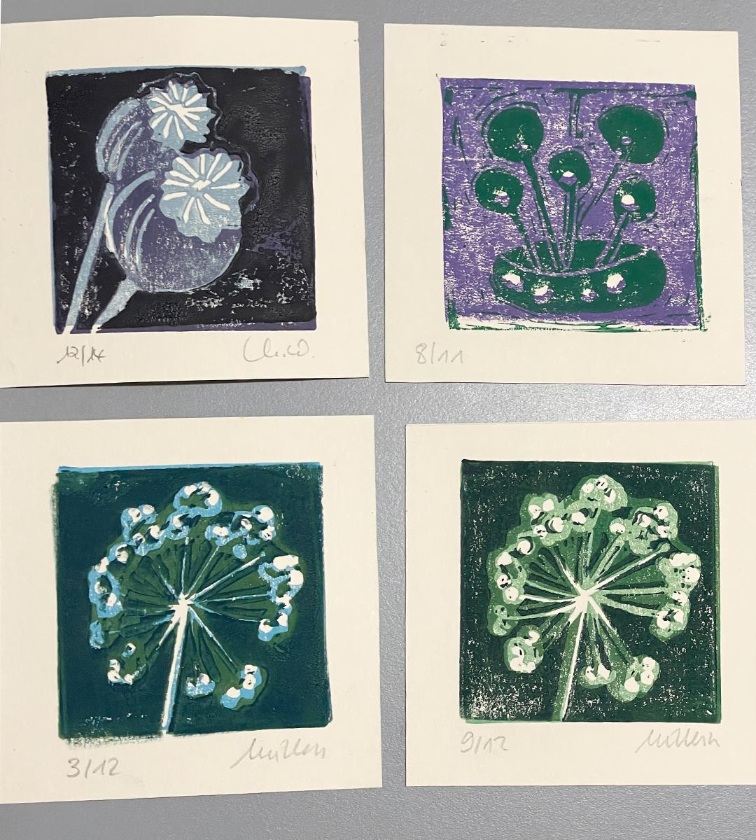 Reduktionsdruck "verlorene Platte" entstanden im Workshop im ©muellerinartstudio