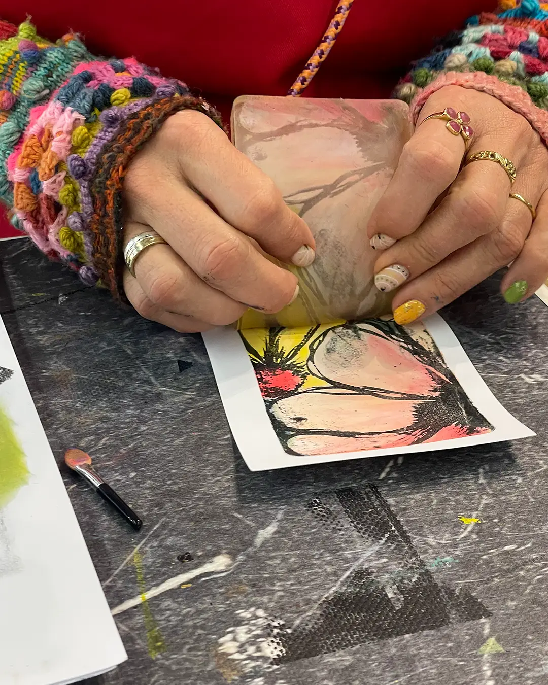 Gelliprint Birgit Koopsen 
Foto: ©muellerinart