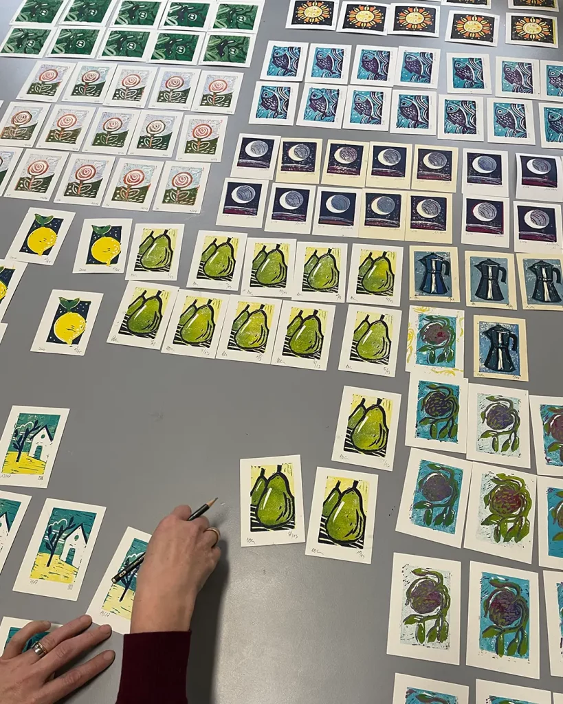 Reduktionsdruck, verlorene Platte, Workshop
©muellerinartstudio