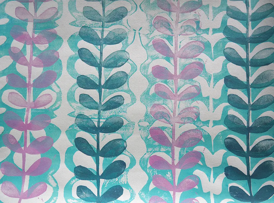 Walzendruck Frühlingspost 2018 ©muellerinartstudio