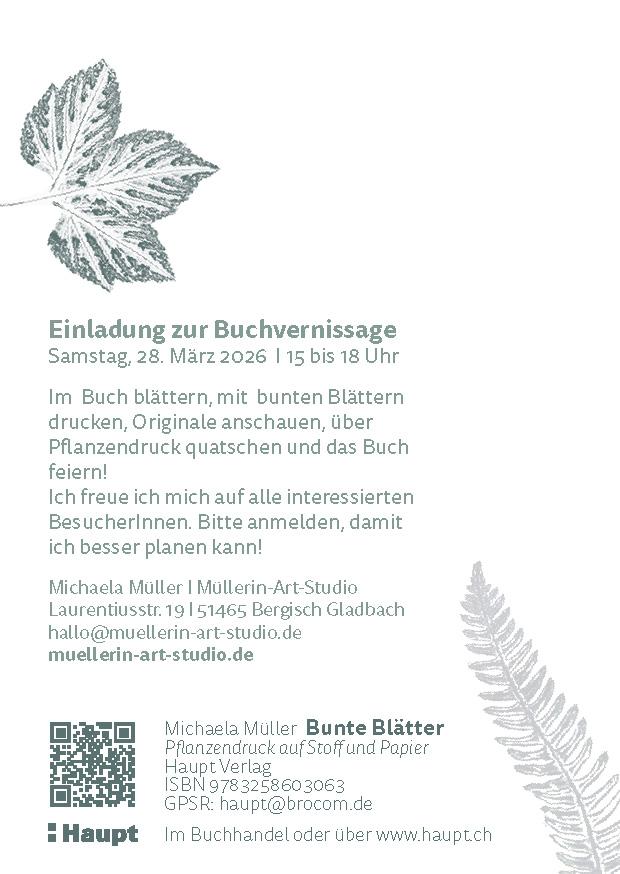 Einladung zur Buchvernissage
©muellerinartstudio