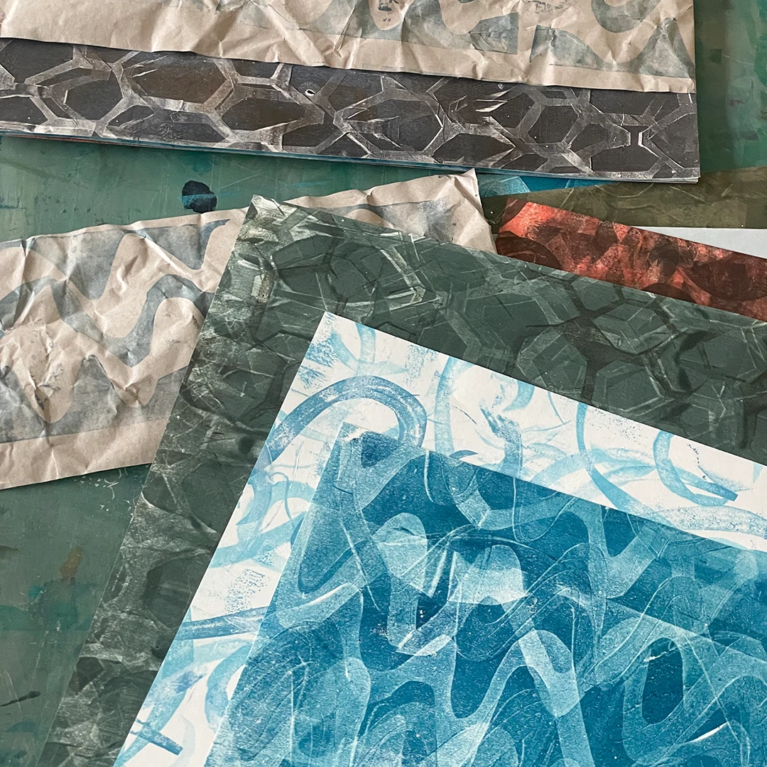 Elemente im Walzendruck ©muellerinartstudio 