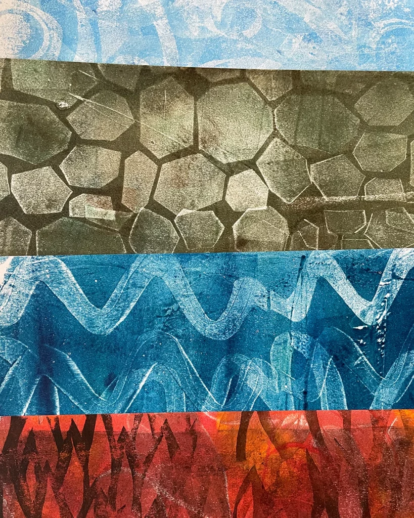 Elemente im Walzendruck ©muellerinartstudio 