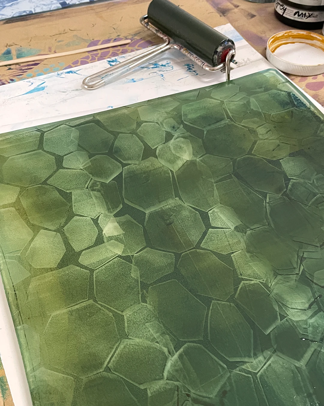 Elemente im Walzendruck ©muellerinartstudio 