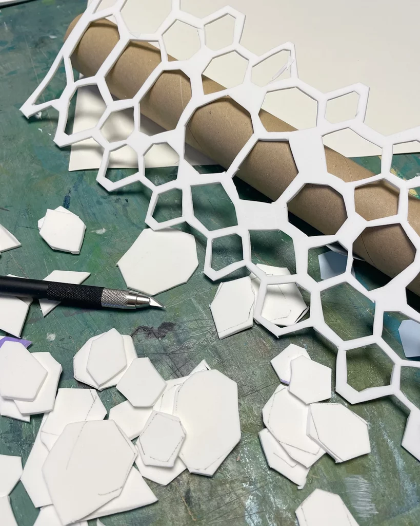 Elemente im Walzendruck ©muellerinartstudio 