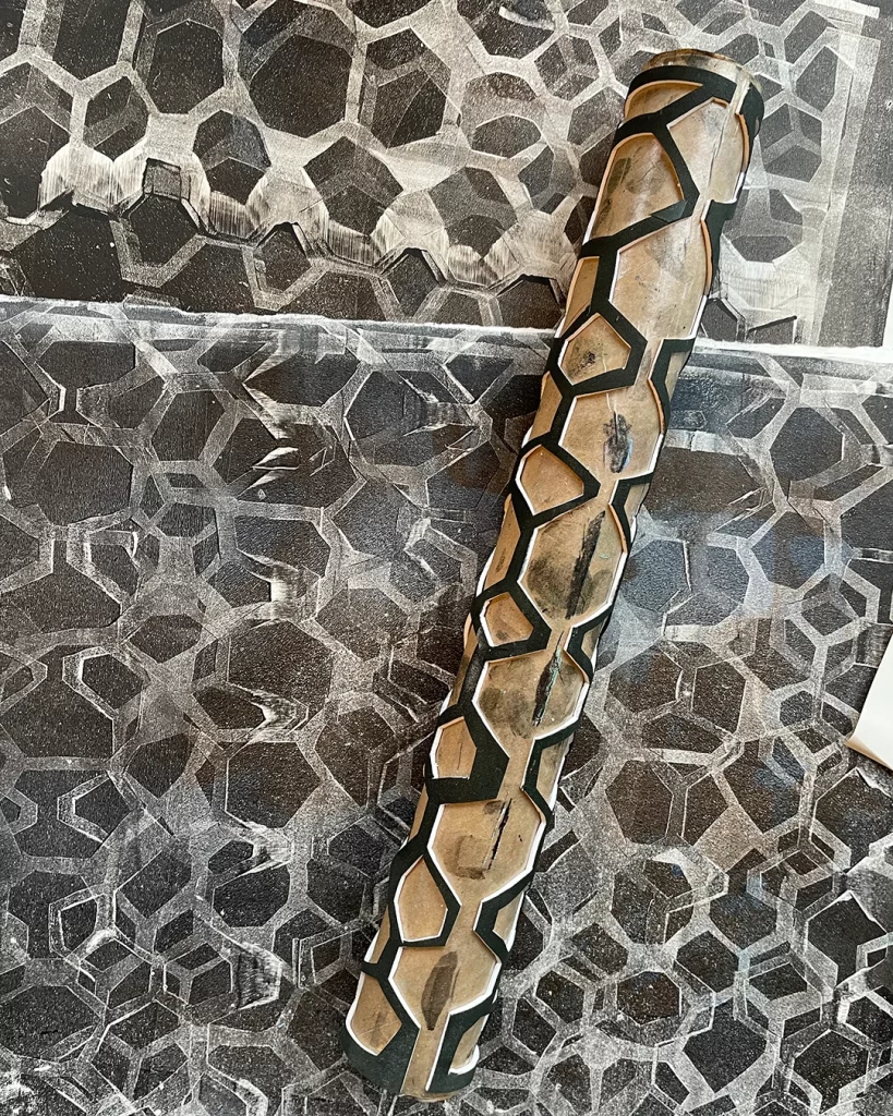 Elemente im Walzendruck ©muellerinartstudio 