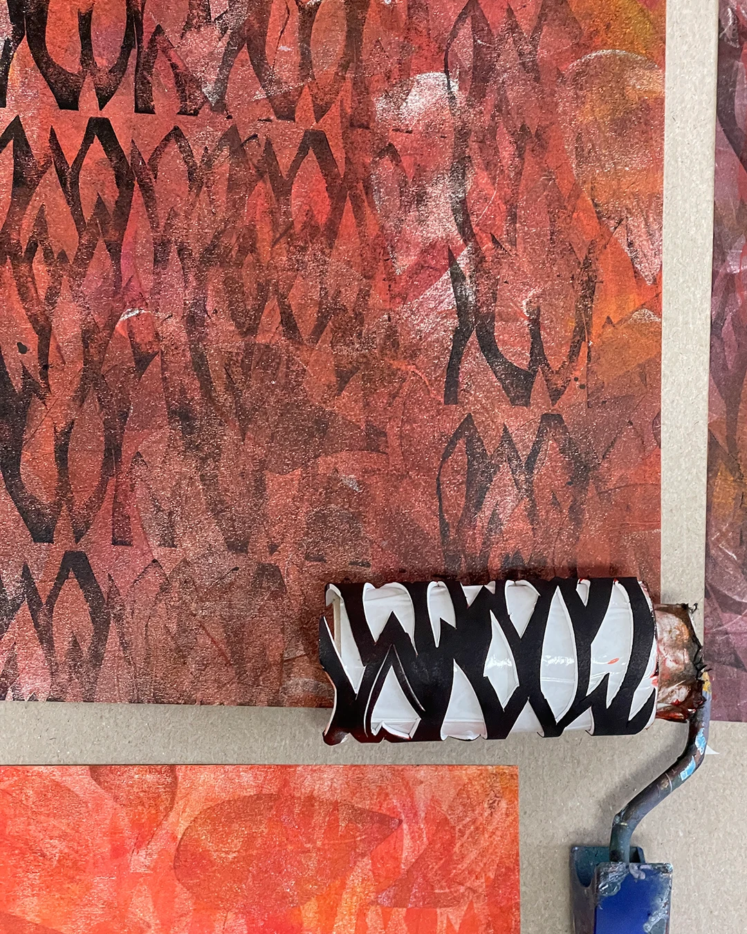 Elemente im Walzendruck ©muellerinartstudio 