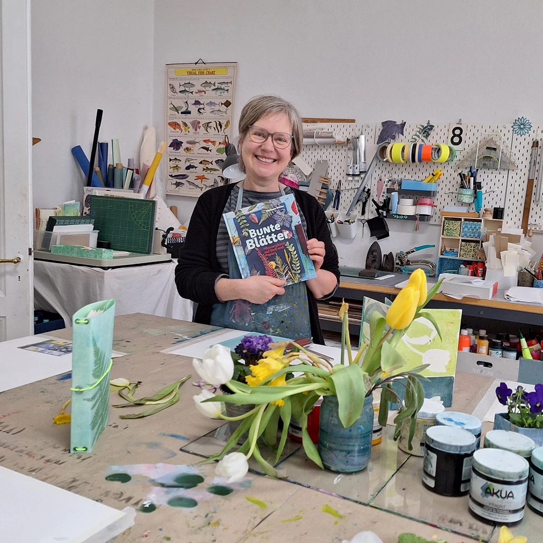 Michaela Müller, Frühlingsdruckerei "Bunte Blätter" ©muellerinartstudio