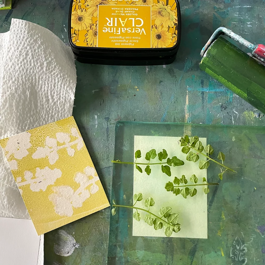 Gelplattendruck "Bunte Blätter" ©muellerinartstudio