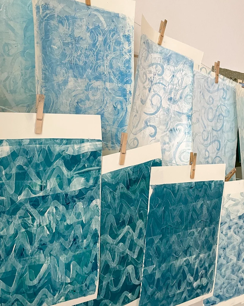 Elemente im Walzendruck ©muellerinartstudio 