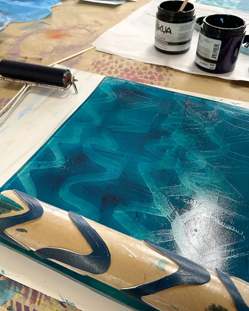 Elemente im Walzendruck ©muellerinartstudio 