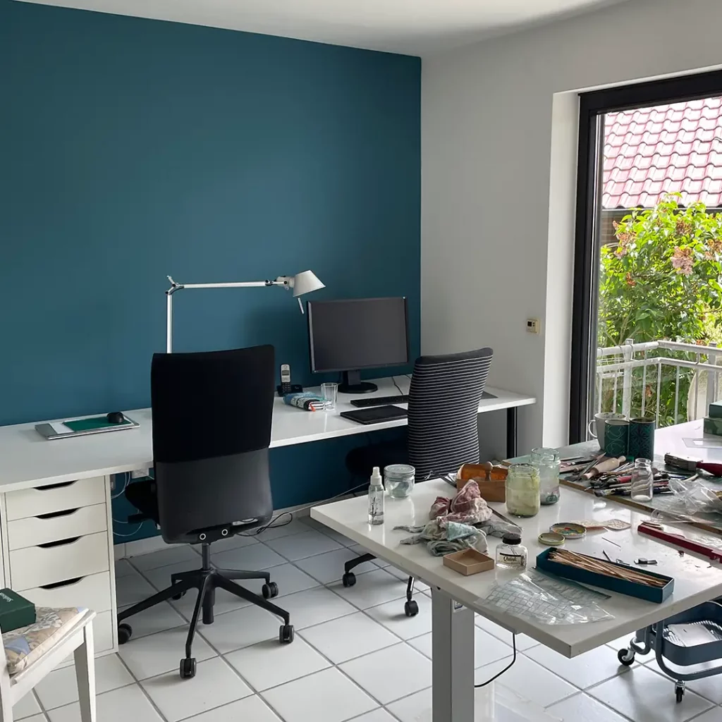 Arbeitszimmer Renovierung ©muellerinartstudio