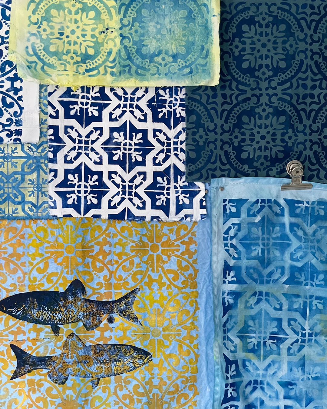 Stoffdruck Azulejos ©muellerinartstudio