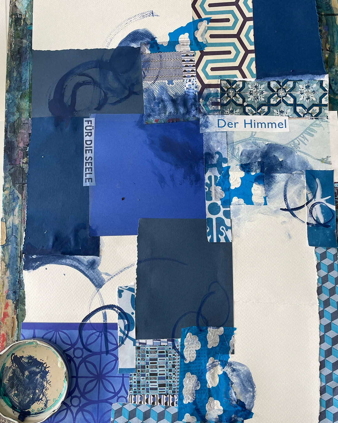 Blaue Sommercollage ©muellerinartstudio