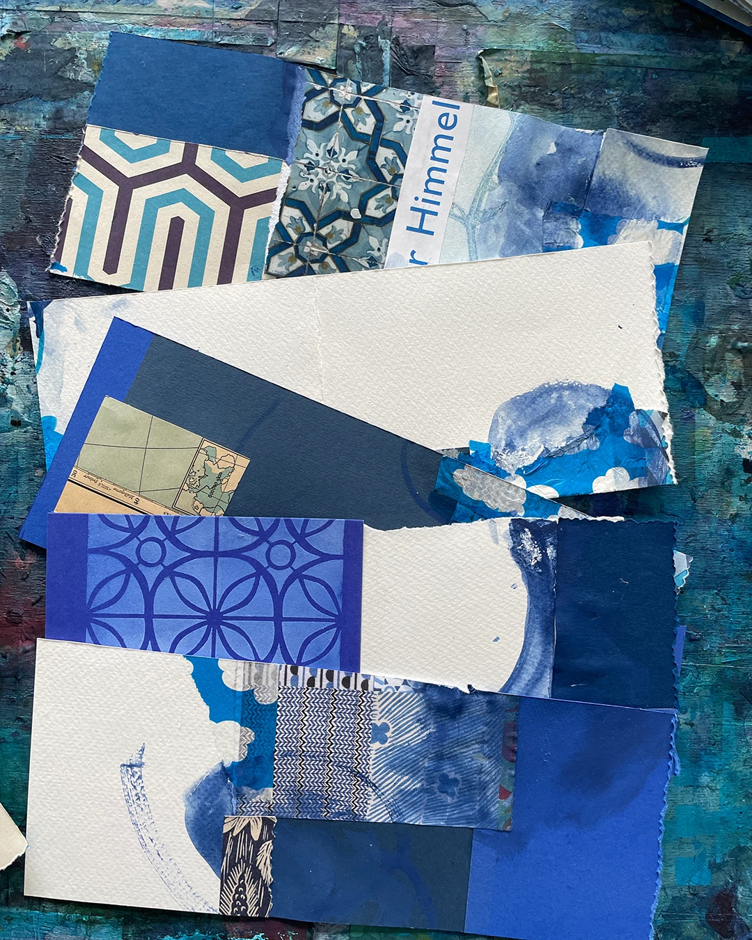 Blaue Sommercollage ©muellerinartstudio