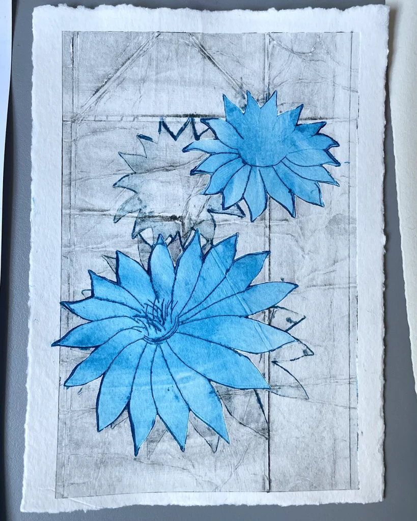 sommerlicher Milchtütendruck im 
DRUCK: Monika
©muellerinartstudio