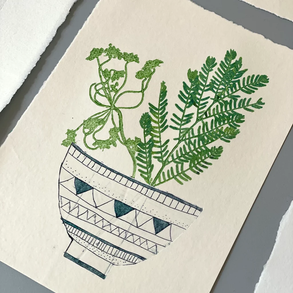 sommerlicher Milchtütendruck im 
DRUCK: Sylvia 
©muellerinartstudio