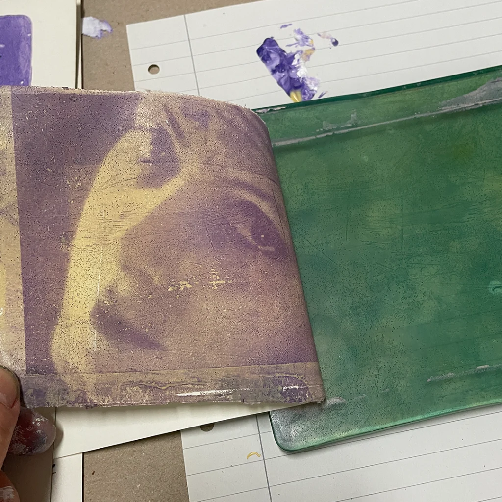 Transferdruck Gelliplate ©muellerinartstudio