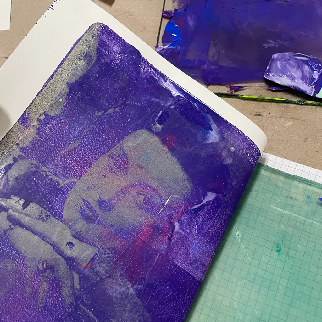 Transferdruck Gelliplate ©muellerinartstudio